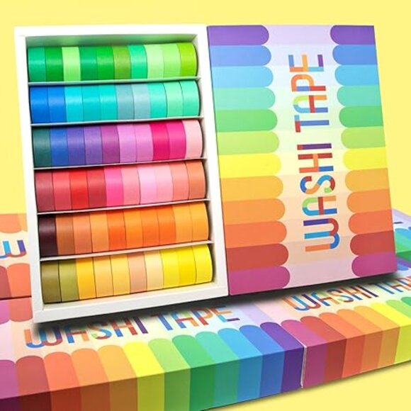 Washi Tape Gift Set - 60 Rolls -Scrapbook Paper Crafts Stickers Art - Picture 3 of 8
